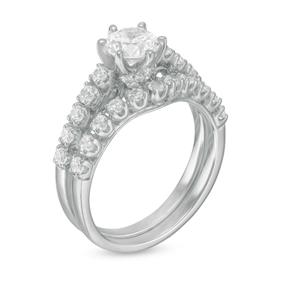 1-1/2 CT. T.w. Diamond Bridal Set in 10K White Gold
