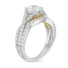 1-3/4 CT. T.W. Diamond Criss-Cross Split Shank Bridal Set in 10K Two-Tone Gold