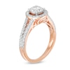1-1/3 CT. T.W. Diamond Frame Split Shank Engagement Ring in 10K Rose Gold