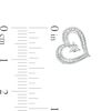 Thumbnail Image 3 of Diamond Accent Tilted Ribbon Heart Stud Earrings in Sterling Silver