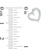 Thumbnail Image 3 of Diamond Accent Tilted Heart Stud Earrings in Sterling Silver