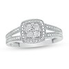 Thumbnail Image 1 of Composite Diamond Accent Cushion Frame Split Shank Ring in Sterling Silver