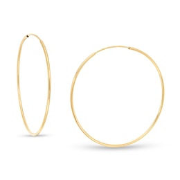 40.0mm Continuous Tube Hoop Earrings in 10K Gold