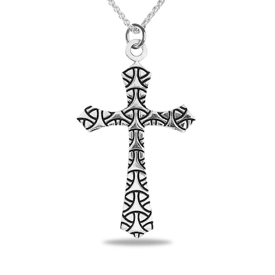 Sterling Silver Holy Matrimony Cross Pendant 