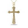 Thumbnail Image 0 of Men's Engravable Geometric Gothic-Style Cross Pendant in 10K White or Yellow Gold (1 Line)