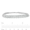 Thumbnail Image 4 of 1/4 CT. T.W. Diamond Double Row S-Link Bracelet in Sterling Silver - 7.25"