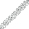 Thumbnail Image 1 of 1/2 CT. T.W. Diamond Double Row S-Link Bracelet in Sterling Silver - 7.25"