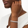 Thumbnail Image 2 of 1/2 CT. T.W. Diamond Double Row S-Link Bracelet in Sterling Silver - 7.25"