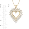 Thumbnail Image 3 of 3 CT. T.W. Diamond Sunburst Frame Heart Pendant in Sterling Silver with 14K Gold Plate