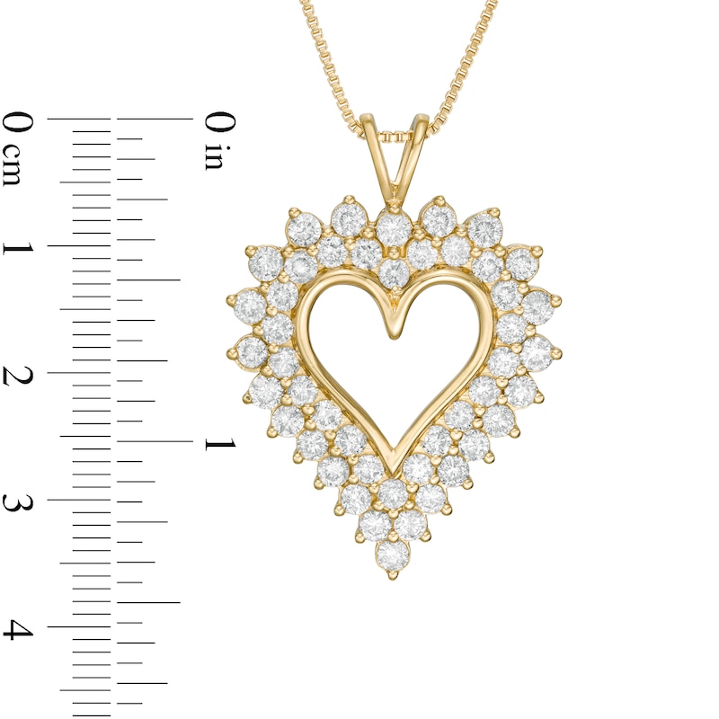 Main Image 3 of 3 CT. T.W. Diamond Sunburst Frame Heart Pendant in Sterling Silver with 14K Gold Plate