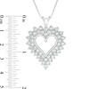 Thumbnail Image 3 of 4 CT. T.W. Diamond Sunburst Frame Heart Pendant in Sterling Silver