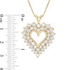 Thumbnail Image 3 of 4 CT. T.W. Diamond Shadow Frame Heart Pendant in Sterling Silver with 14K Gold Plate