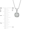 Thumbnail Image 2 of 1/5 CT. T.W. Diamond Cushion Bead Frame Pendant and Stud Earrings Set in Sterling Silver