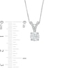 Thumbnail Image 3 of 1 CT. T.W. Diamond "V" Drop Pendant in 14K White Gold (J/I3) - 18.25"