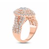 2 CT. T.W. Composite Diamond Teardrop Frame Multi-Row Shank Engagement Ring in 10K Rose Gold