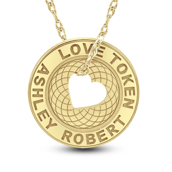 Engravable Love Token Pendant (1 Line)