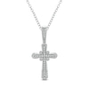 Thumbnail Image 0 of Men's 1/6 CT. T.W. Diamond Vintage-Style Cross Pendant in Sterling Silver