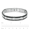 Thumbnail Image 2 of Men's Diamond Accent Dog Tag, Cross Pendant and Bracelet Set in Stainless Steel and Tungsten with Black IP - 24"