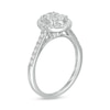 Thumbnail Image 3 of 1/2 CT. T.W. Composite Oval Diamond Frame Engagement Ring in 10K White Gold