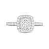 Thumbnail Image 4 of 1/2 CT. T.W. Composite Cushion Diamond Frame Engagement Ring in 10K White Gold