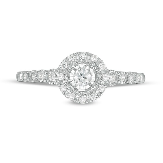 1/4 CT. T.w. Diamond Frame Promise Ring in 10K White Gold