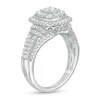 Thumbnail Image 3 of 1 CT. T.W. Diamond Double Cushion Frame Multi-Row Engagement Ring in 10K White Gold