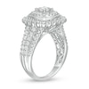 Thumbnail Image 3 of 1-1/2 CT. T.W. Diamond Double Cushion Frame Engagement Ring in 10K White Gold