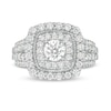 Thumbnail Image 4 of 1-1/2 CT. T.W. Diamond Double Cushion Frame Engagement Ring in 10K White Gold