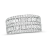 Thumbnail Image 1 of 1 CT. T.W. Diamond Double Row Ring in 10K White Gold