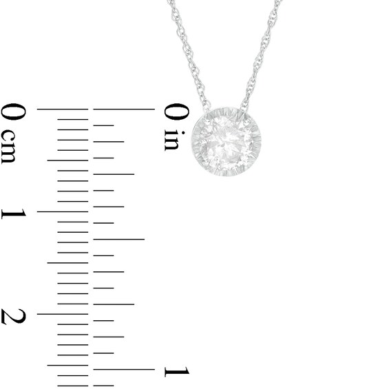 5/8 CT. Diamond Solitaire Pendant in 10K White Gold (I/I3)
