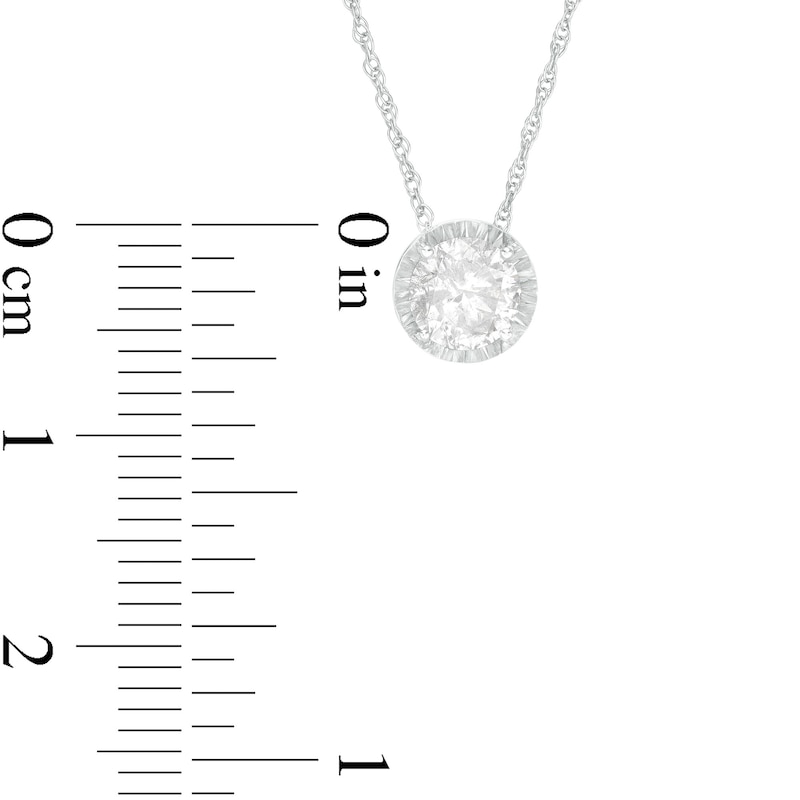 5/8 CT. Diamond Solitaire Pendant in 10K White Gold (I/I3)