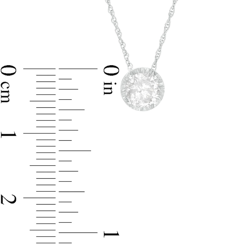 Main Image 3 of 5/8 CT. Diamond Solitaire Pendant in 10K White Gold (I/I3)