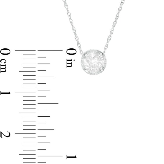 3/8 CT. Diamond Solitaire Pendant in 10K White Gold (I/I3)