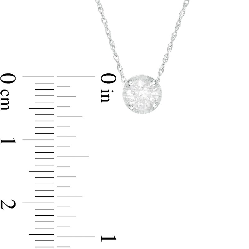 Main Image 3 of 3/8 CT. Diamond Solitaire Pendant in 10K White Gold (I/I3)