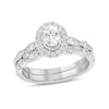 Thumbnail Image 1 of 1 CT. T.W. Oval Diamond Frame Vintage-Style Bridal Set in 14K Two-Tone Gold