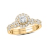 Thumbnail Image 0 of 1 CT. T.W. Diamond Frame Vintage-Style Bridal Set in 10K Gold