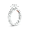 Thumbnail Image 2 of 1 CT. T.W. Diamond Cushion Frame Art Deco Vintage-Style Bridal Set in 10K Two-Tone Gold