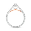 Thumbnail Image 3 of 1 CT. T.W. Pear-Shaped Diamond Frame Art Deco Vintage-Style Bridal Set in 14K Two-Tone Gold