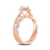 Thumbnail Image 2 of 1 CT. T.W. Pear-Shaped Diamond Frame Art Deco Vintage-Style Bridal Set in 14K Rose Gold