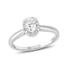Thumbnail Image 1 of 1/2 CT. T.W. Oval Diamond Frame Engagement Ring in 14K White Gold