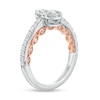 Thumbnail Image 3 of 1 CT. T.W. Marquise Diamond Frame Engagement Ring in 14K Two-Tone Gold