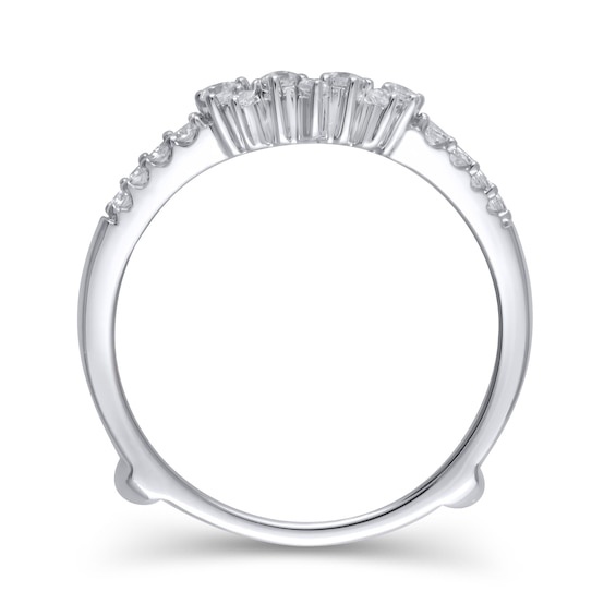 3/8 CT. T.w. Diamond Zig-Zaq Starburst Solitaire Enhancer in 14K White Gold