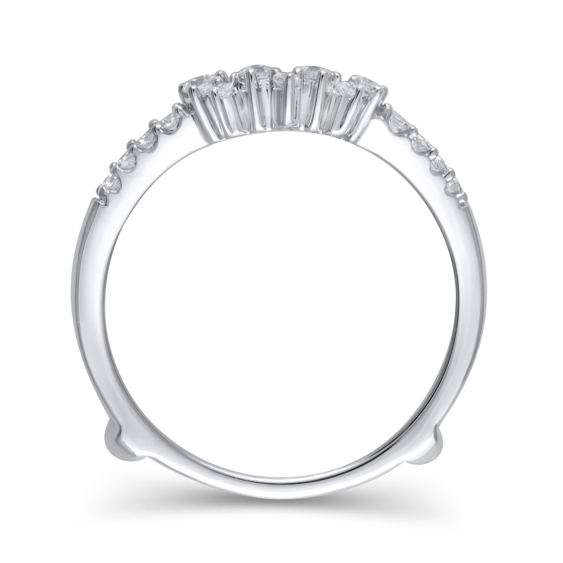 Main Image 3 of 3/8 CT. T.W. Diamond Zig-Zaq Starburst Solitaire Enhancer in 14K White Gold