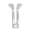 Thumbnail Image 2 of 3/4 CT. T.W. Baguette and Round Diamond Chevron Solitaire Enhancer in 14K White Gold