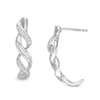 Thumbnail Image 0 of 1/5 CT. T.W. Diamond Cascading Ribbon Drop Earrings in Sterling Silver