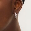 Thumbnail Image 1 of 1/5 CT. T.W. Diamond Cascading Ribbon Drop Earrings in Sterling Silver
