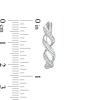 Thumbnail Image 3 of 1/5 CT. T.W. Diamond Cascading Ribbon Drop Earrings in Sterling Silver
