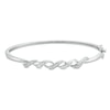 Thumbnail Image 1 of 1/5 CT. T.W. Diamond Cascading Ribbon Bangle in Sterling Silver