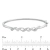 Thumbnail Image 3 of 1/5 CT. T.W. Diamond Cascading Ribbon Bangle in Sterling Silver