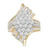 Thumbnail Image 1 of 2 CT. T.W. Composite Marquise Diamond Ribbon Bypass Ring in 10K Gold